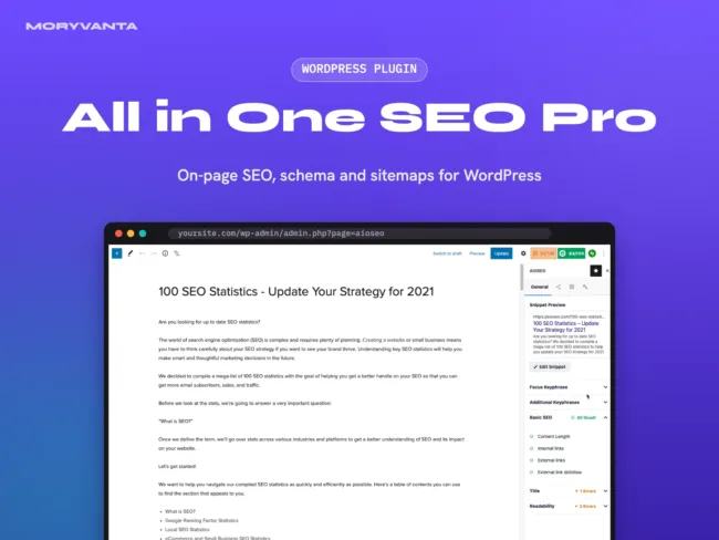 All in One SEO Pro WordPress plugin – Moryvanta product image