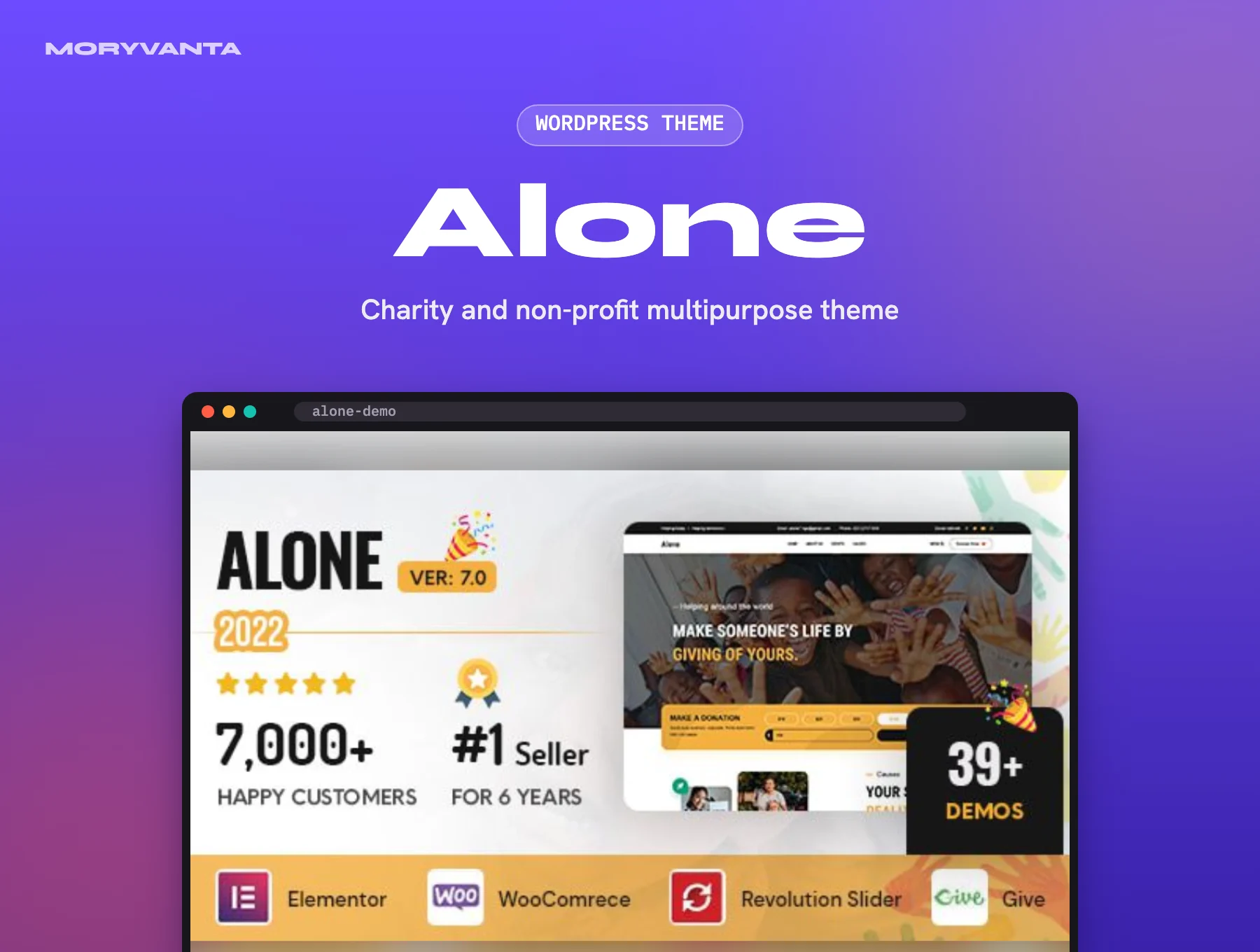 Alone WordPress theme – Moryvanta product image