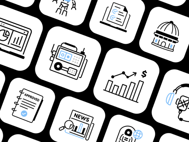 News & Media Icons icon overview preview