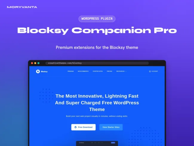 Blocksy Companion Pro WordPress plugin – Moryvanta product image