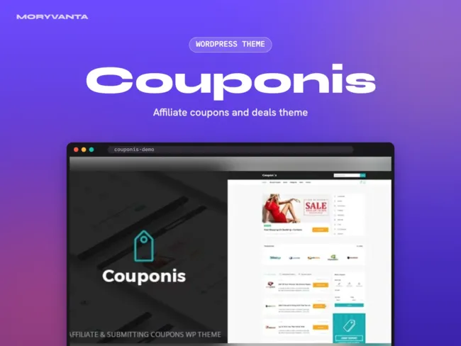Couponis WordPress theme – Moryvanta product image