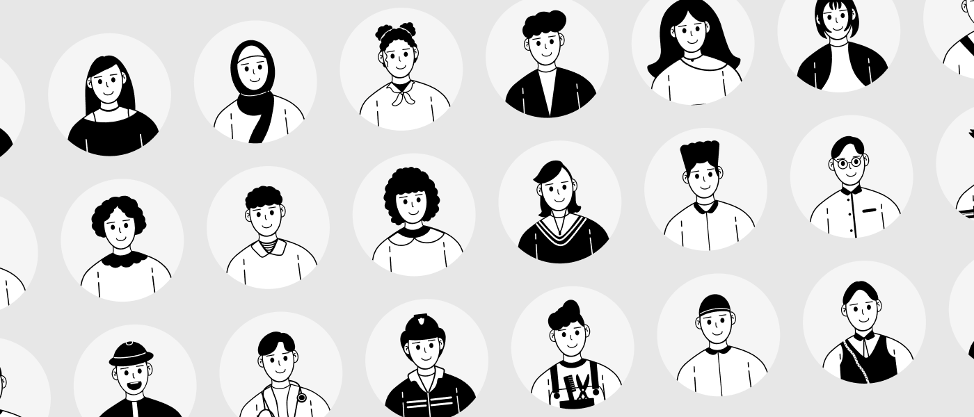 Professional Avatar Illustration Kit avatar collection preview