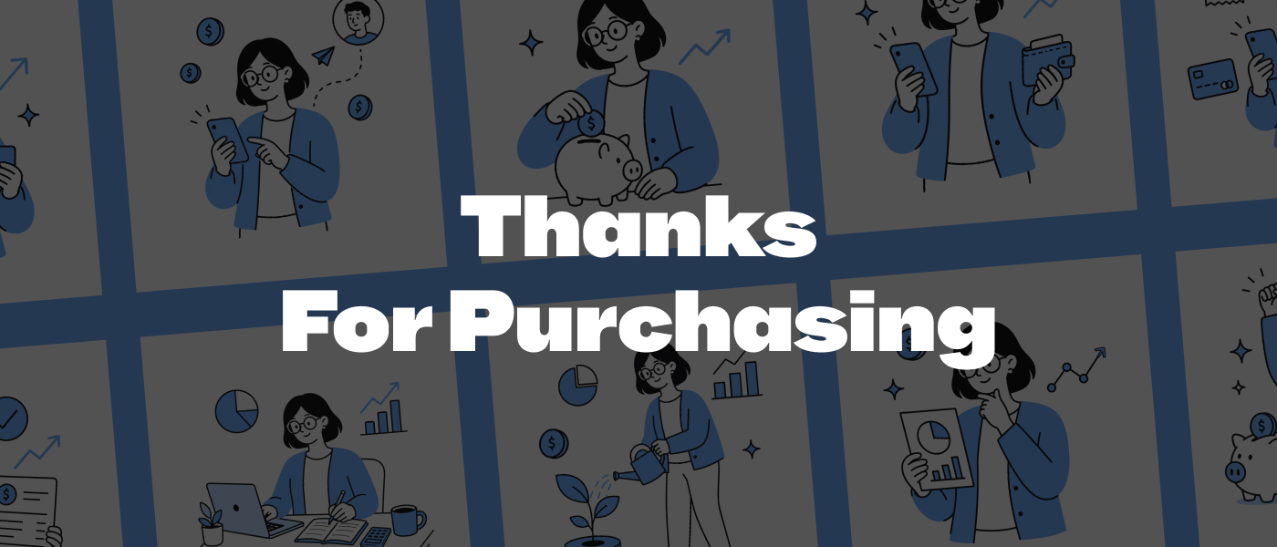Minimalist Finance Illustrations illustration set preview