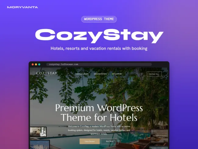 CozyStay WordPress theme – Moryvanta product image