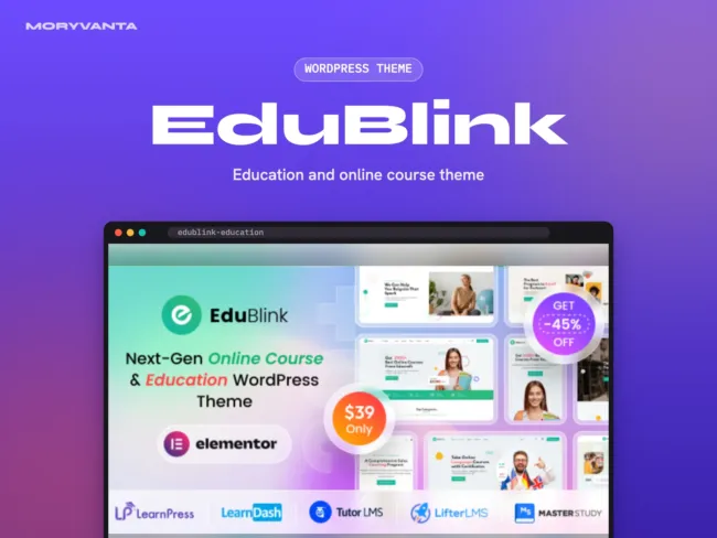 EduBlink WordPress theme – Moryvanta product image