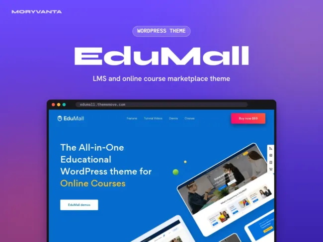 EduMall WordPress theme – Moryvanta product image