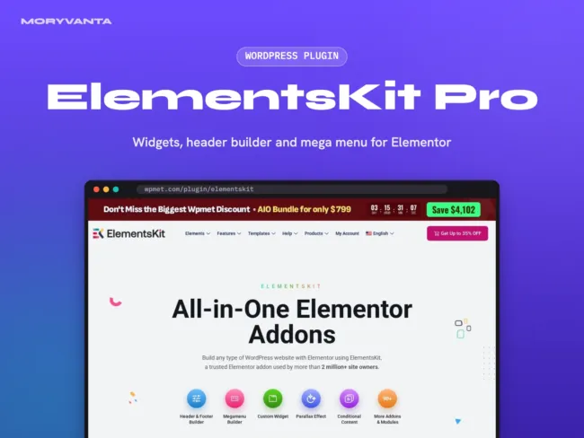 ElementsKit Pro WordPress plugin – Moryvanta product image
