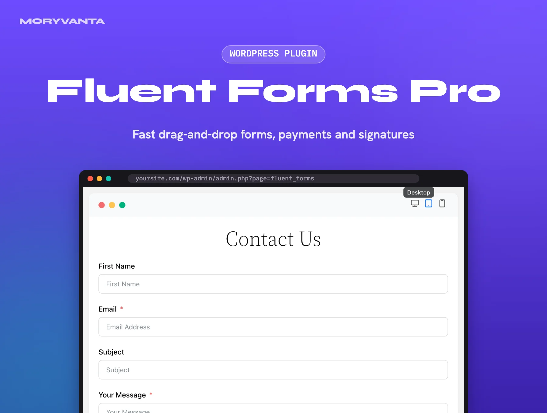 Fluent Forms Pro WordPress plugin – Moryvanta product image