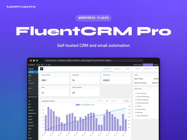 FluentCRM Pro WordPress plugin – Moryvanta product image