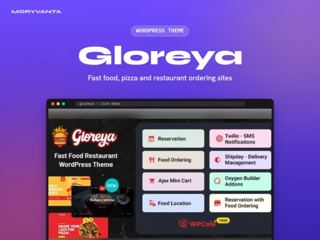 Gloreya WordPress theme – Moryvanta product image