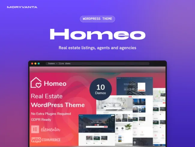 Homeo WordPress theme – Moryvanta product image