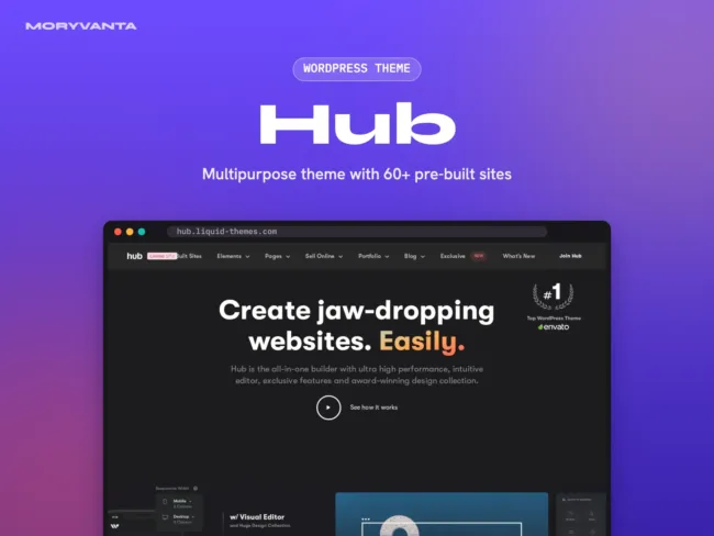 Hub WordPress theme – Moryvanta product image