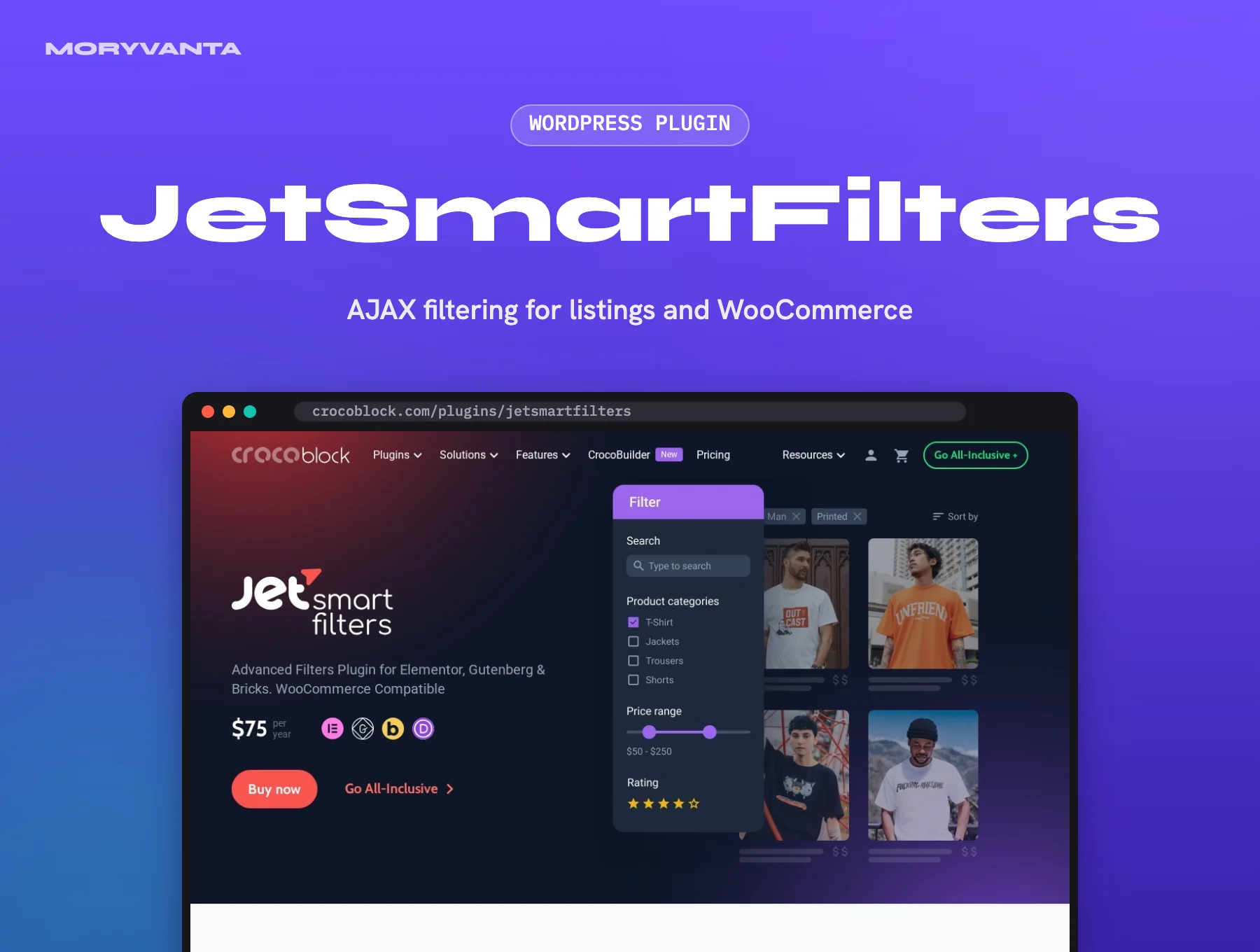 JetSmartFilters WordPress plugin – Moryvanta product image