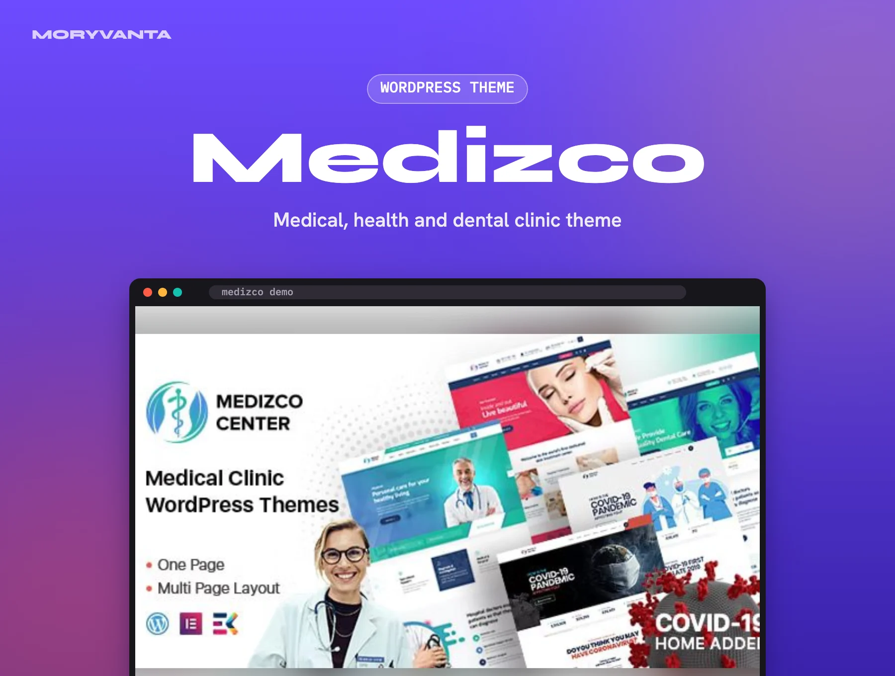 Medizco WordPress theme – Moryvanta product image