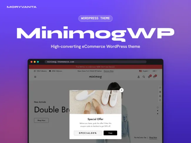 MinimogWP WordPress theme – Moryvanta product image