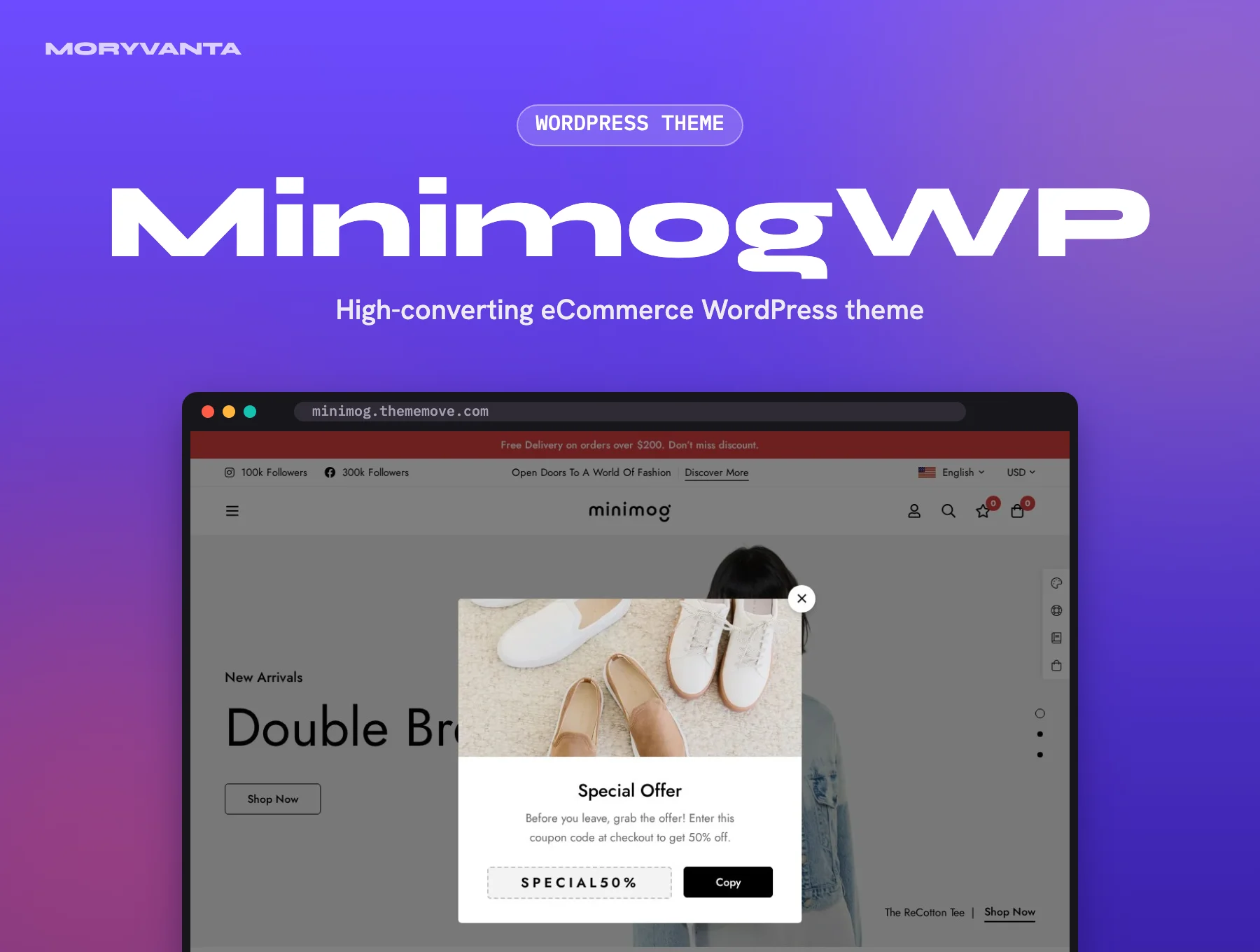 MinimogWP WordPress theme – Moryvanta product image