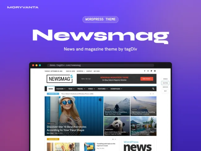Newsmag WordPress theme – Moryvanta product image