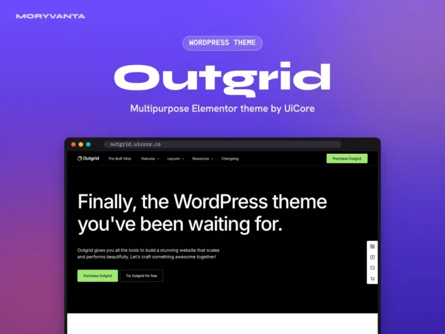 Outgrid WordPress theme – Moryvanta product image