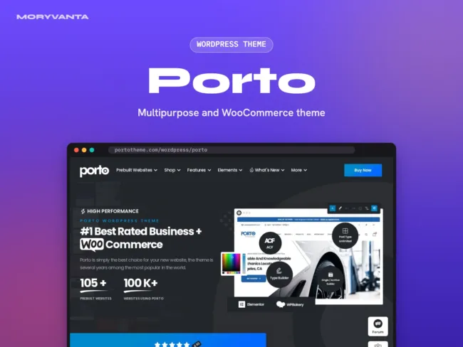 Porto WordPress theme – Moryvanta product image