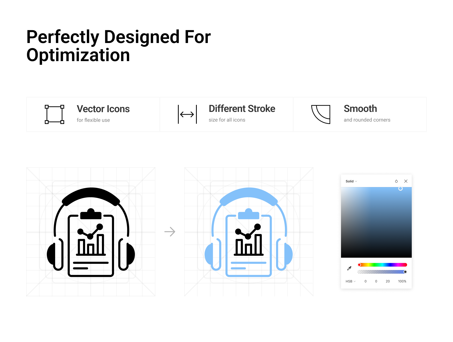 News & Media Icons icon grid preview