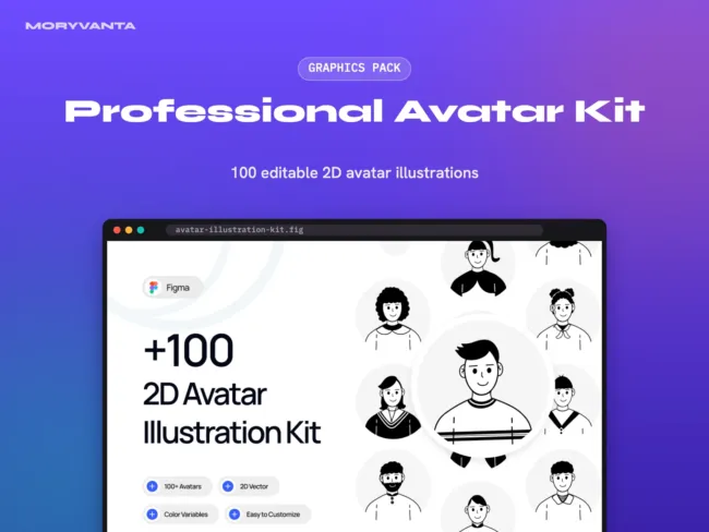 Professional Avatar Kit avatar illustration kit – Moryvanta product image