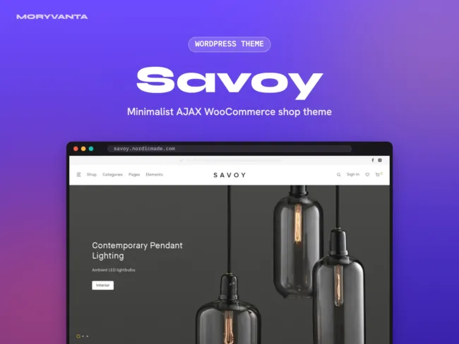 Savoy WordPress theme – Moryvanta product image