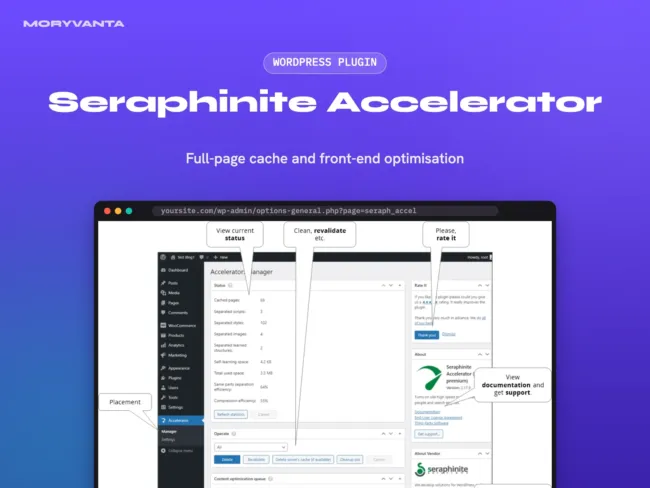 Seraphinite Accelerator WordPress plugin – Moryvanta product image