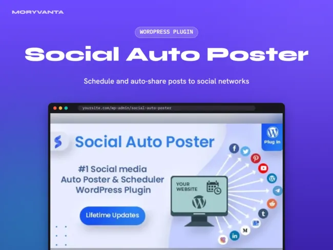 Social Auto Poster WordPress plugin – Moryvanta product image