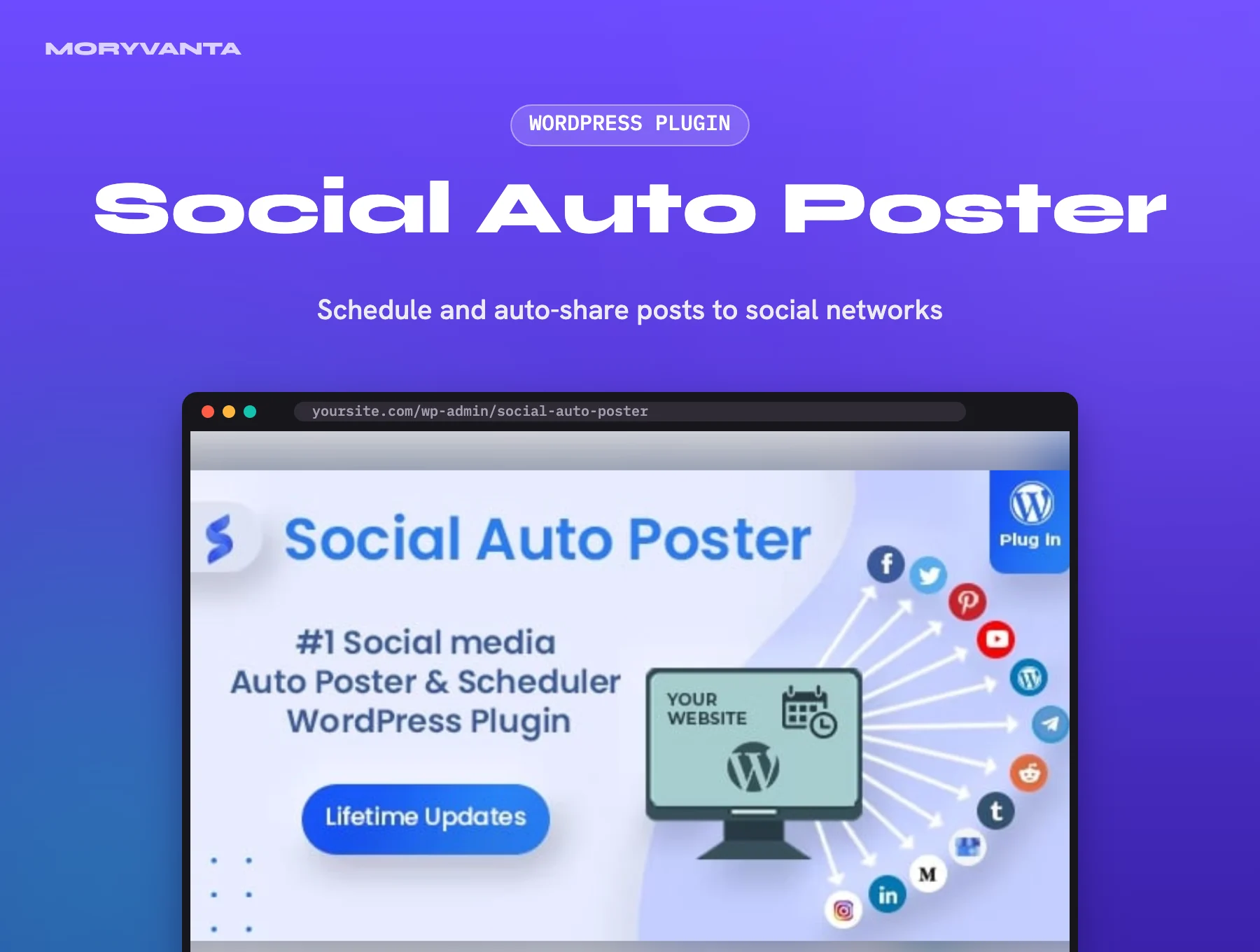 Social Auto Poster WordPress plugin – Moryvanta product image