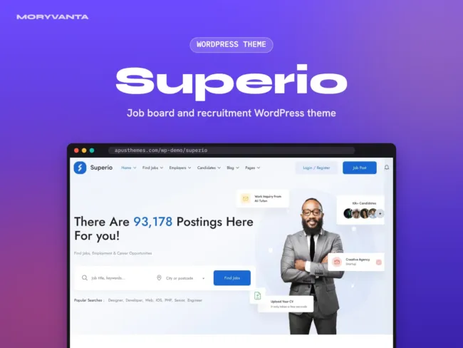 Superio WordPress theme – Moryvanta product image