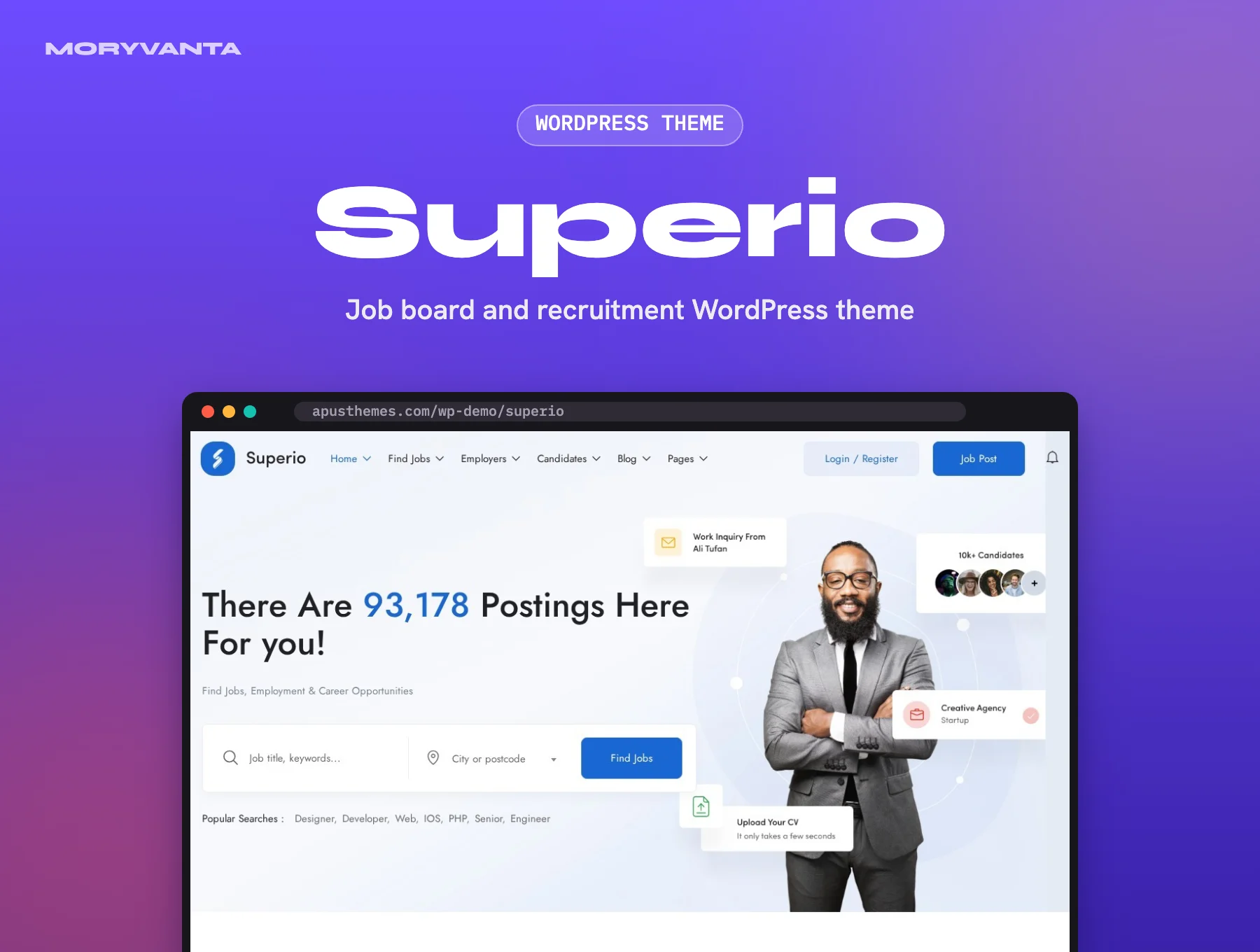 Superio WordPress theme – Moryvanta product image