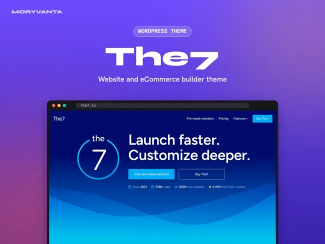 The7 WordPress theme – Moryvanta product image