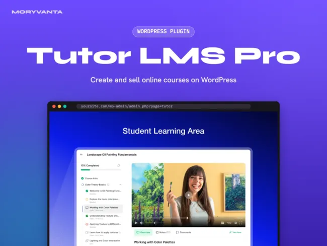 Tutor LMS Pro WordPress plugin – Moryvanta product image