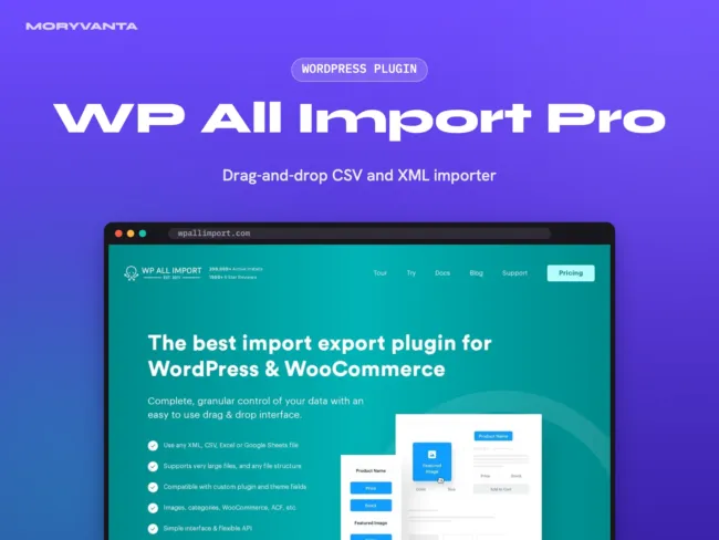 WP All Import Pro WordPress plugin – Moryvanta product image