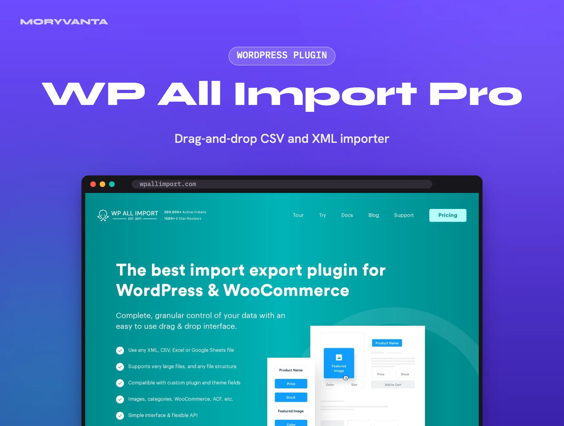 WP All Import Pro WordPress plugin – Moryvanta product image