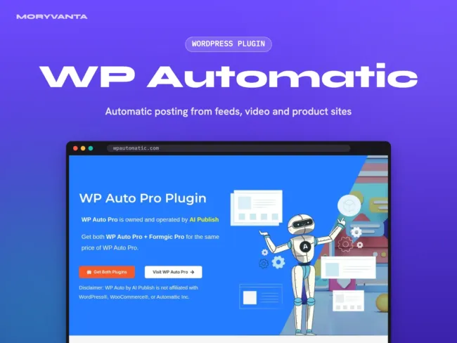 WP Automatic WordPress plugin – Moryvanta product image