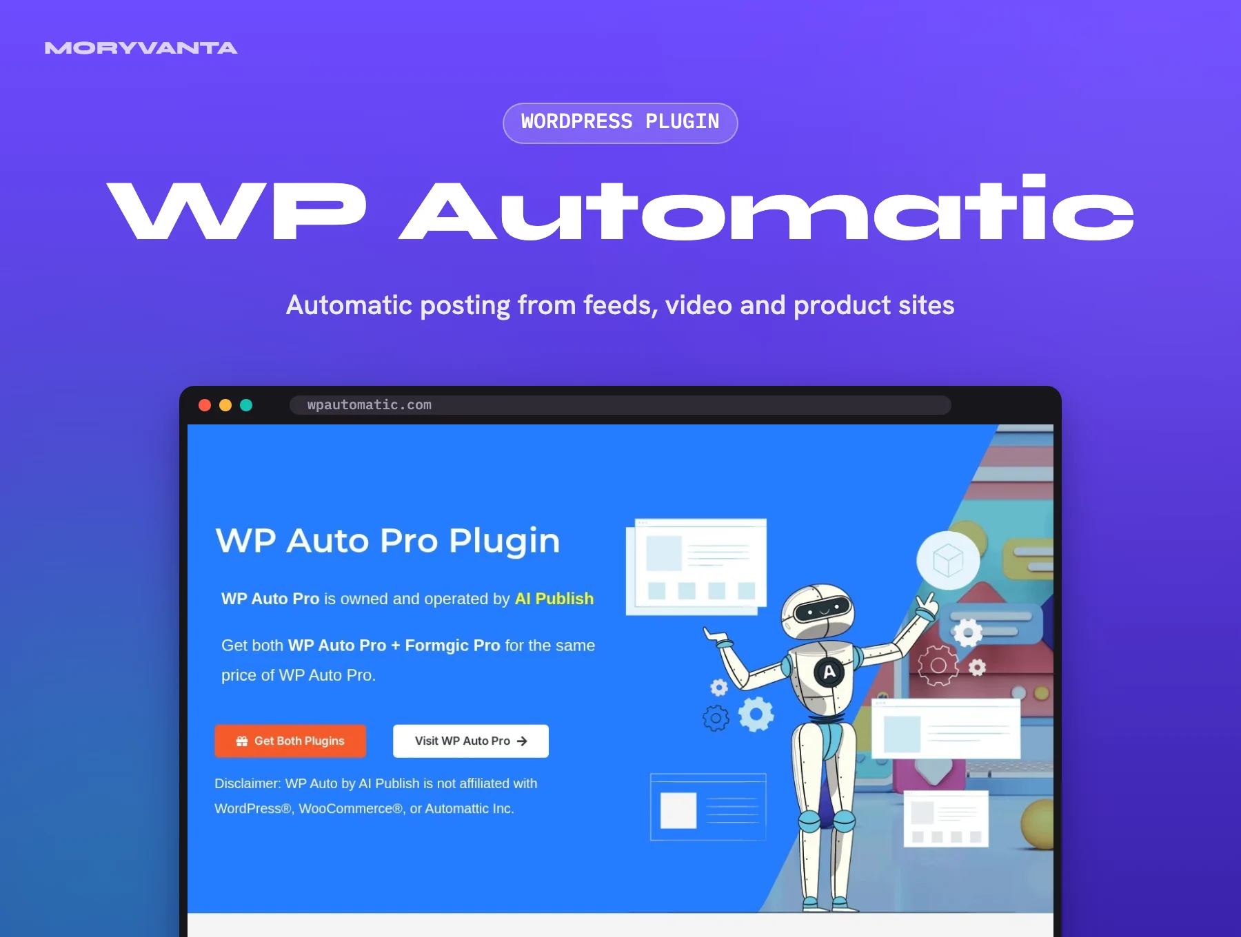 WP Automatic WordPress plugin – Moryvanta product image