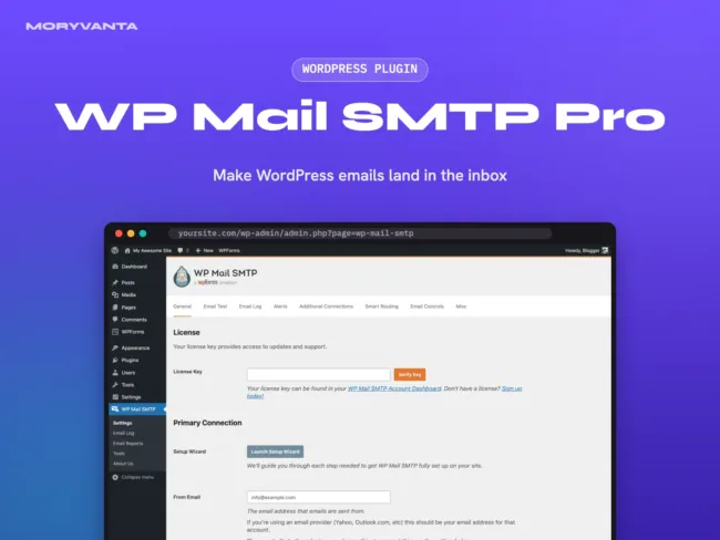 WP Mail SMTP Pro WordPress plugin – Moryvanta product image