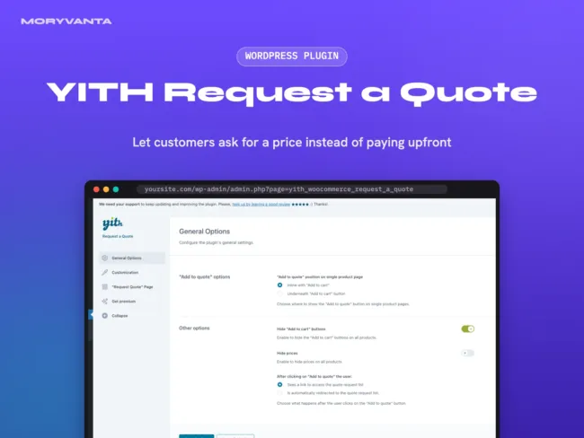 YITH Request a Quote WordPress plugin – Moryvanta product image