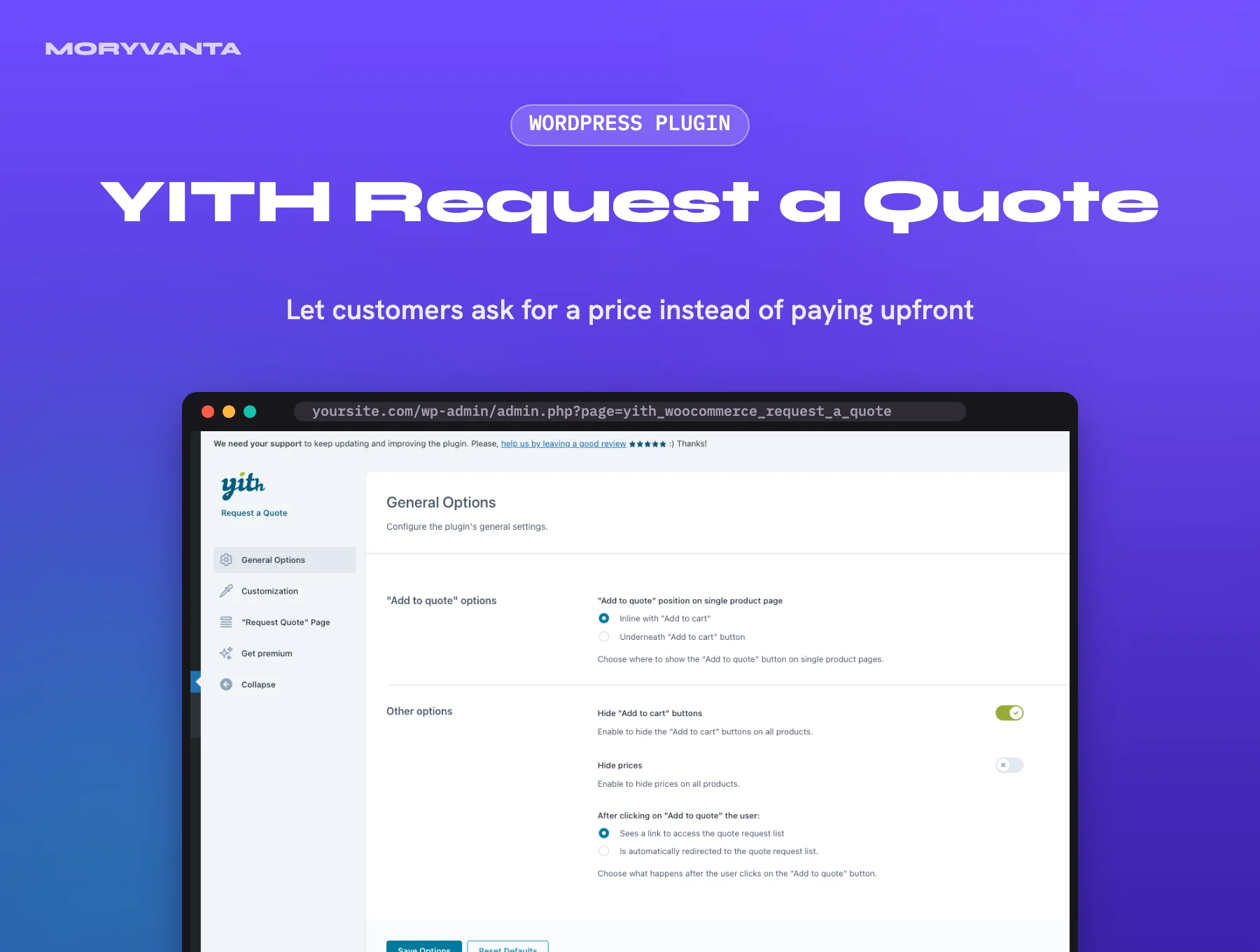 YITH Request a Quote WordPress plugin – Moryvanta product image