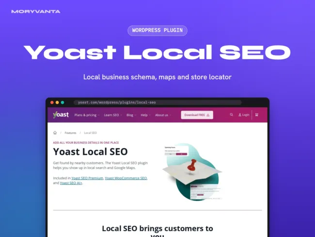Yoast Local SEO WordPress plugin – Moryvanta product image