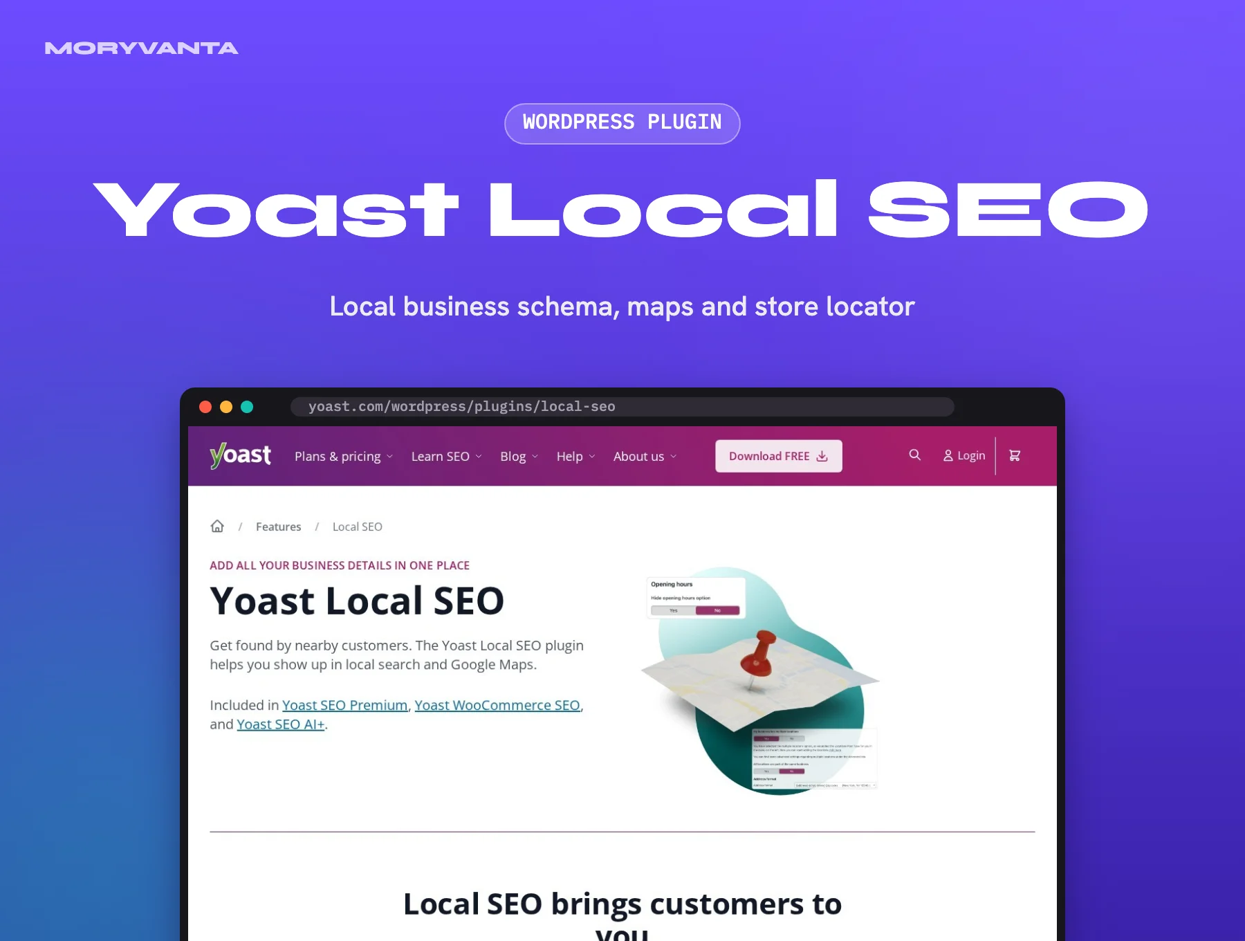 Yoast Local SEO WordPress plugin – Moryvanta product image