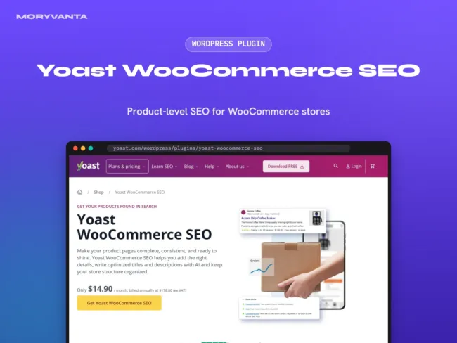 Yoast WooCommerce SEO WordPress plugin – Moryvanta product image