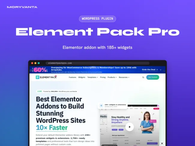 Element Pack Pro WordPress plugin – Moryvanta product image