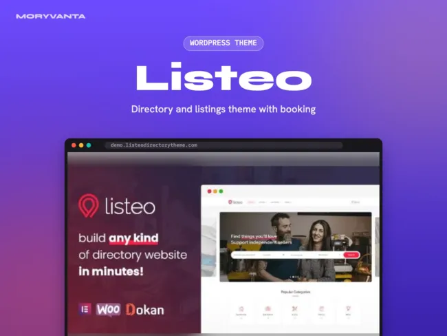 Listeo WordPress theme – Moryvanta product image
