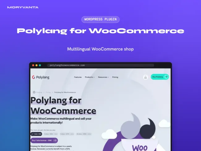 Polylang for WooCommerce WordPress plugin – Moryvanta product image